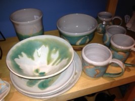 Anne's pottery turquoise