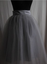 grey tulle skirt